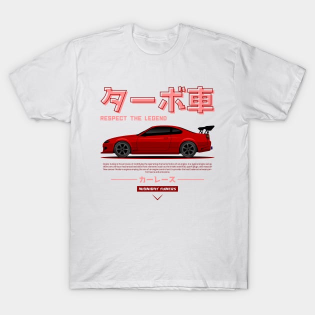 Red JDM S15 S Chassis Legend T-Shirt by RacingSize